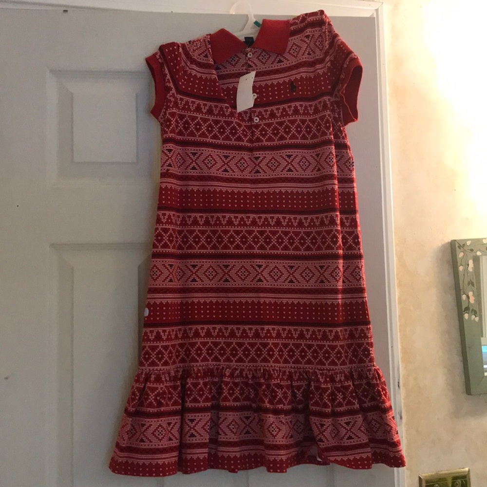 Red polo dress